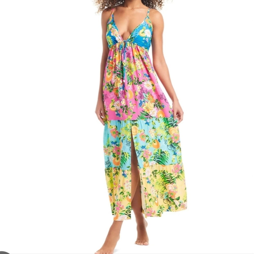 Bar III Tropical Floral Dress- S MED NWTS